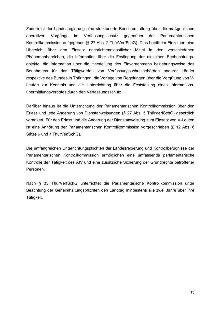 Seite 13 des Verfassungsschutzbericht 2022 Thüringen