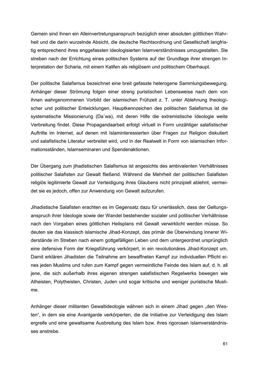 Seite 61 des Verfassungsschutzbericht 2022 Thüringen