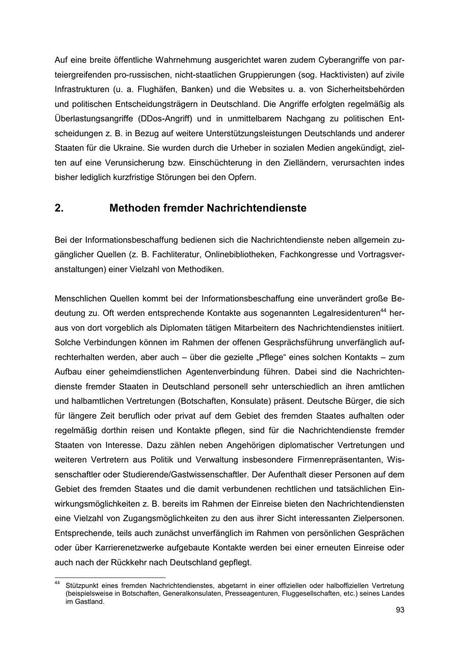 Seite 93 des Verfassungsschutzbericht 2022 Thüringen
