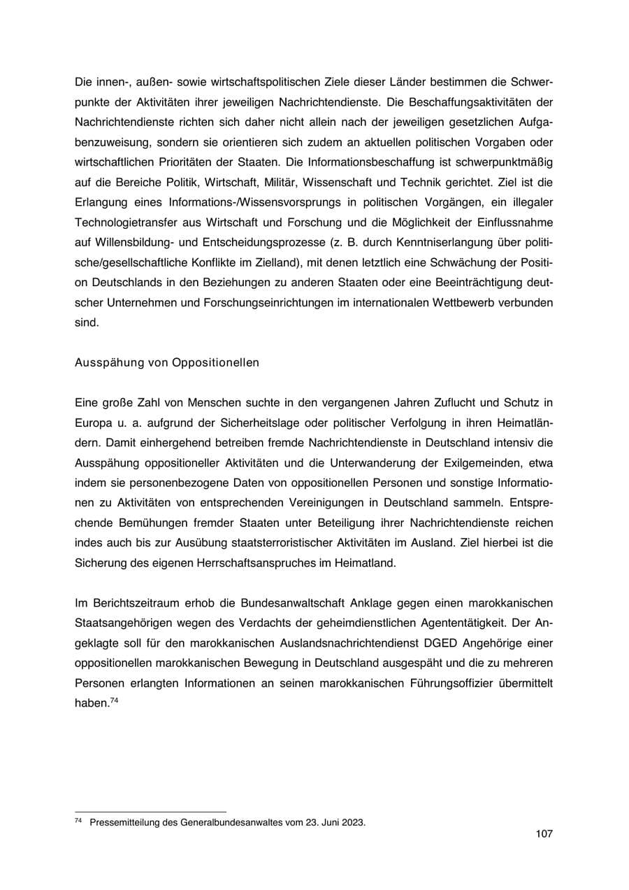 Seite 108 des Verfassungsschutzbericht 2023 Thüringen
