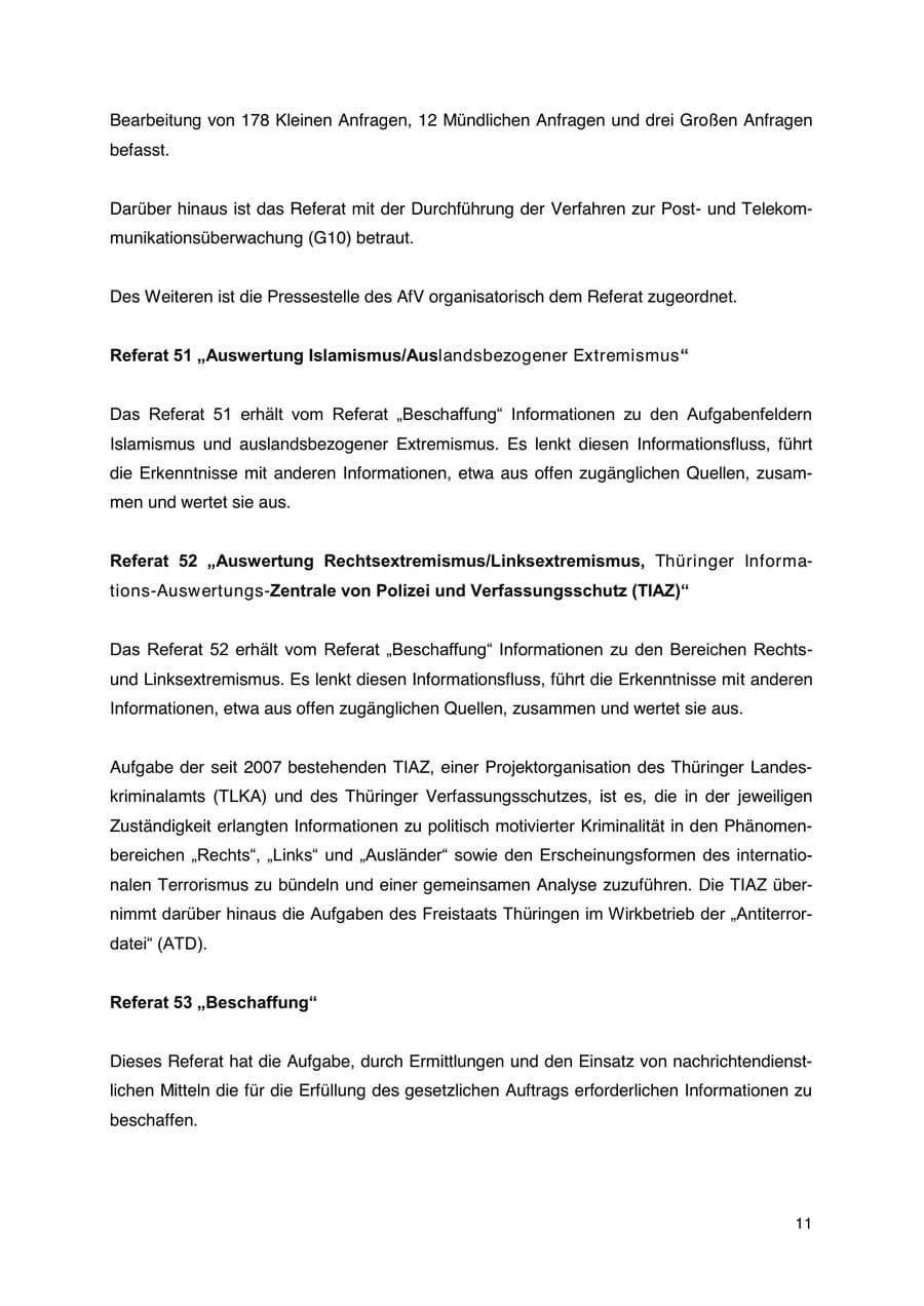 Seite 12 des Verfassungsschutzbericht 2023 Thüringen