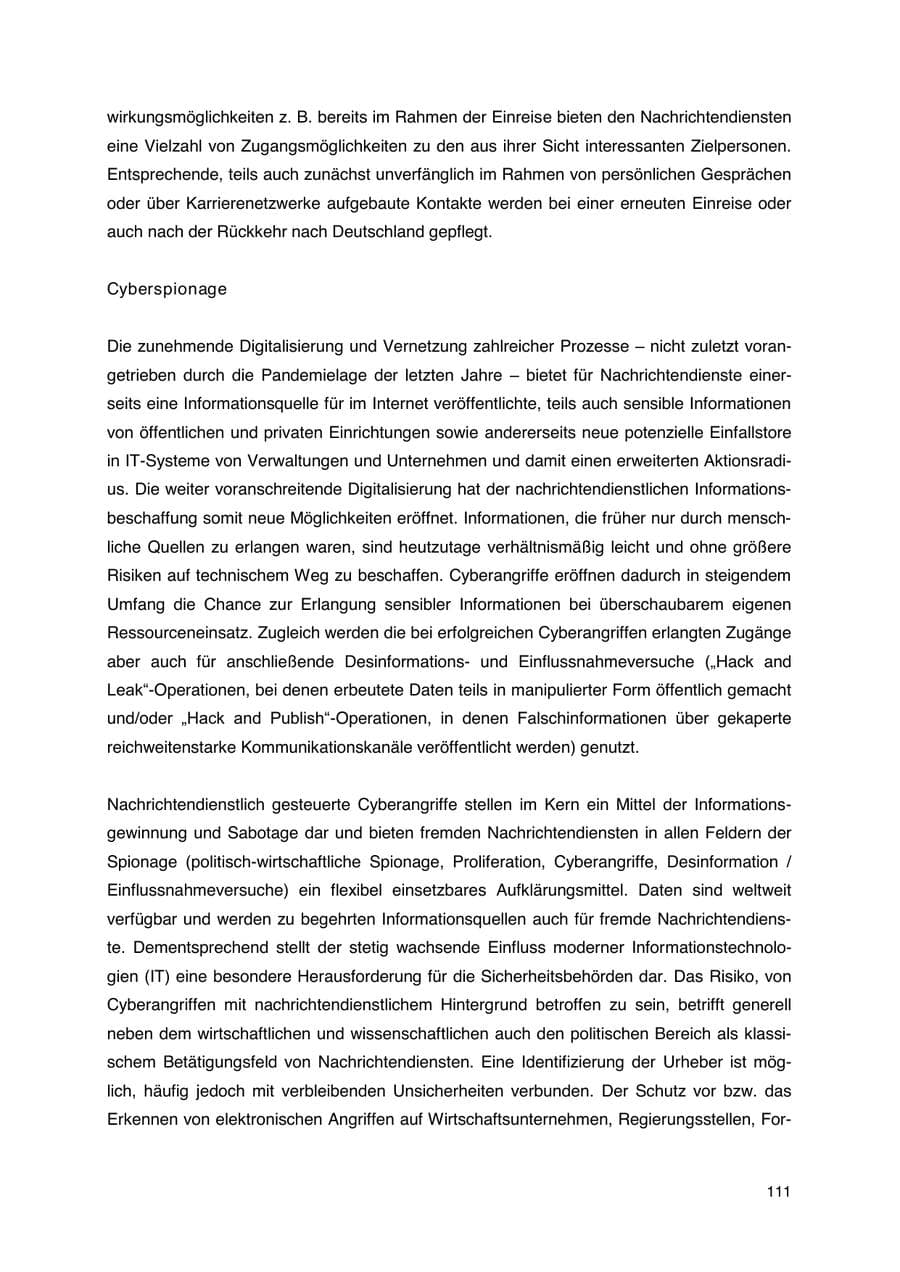 Seite 112 des Verfassungsschutzbericht 2023 Thüringen