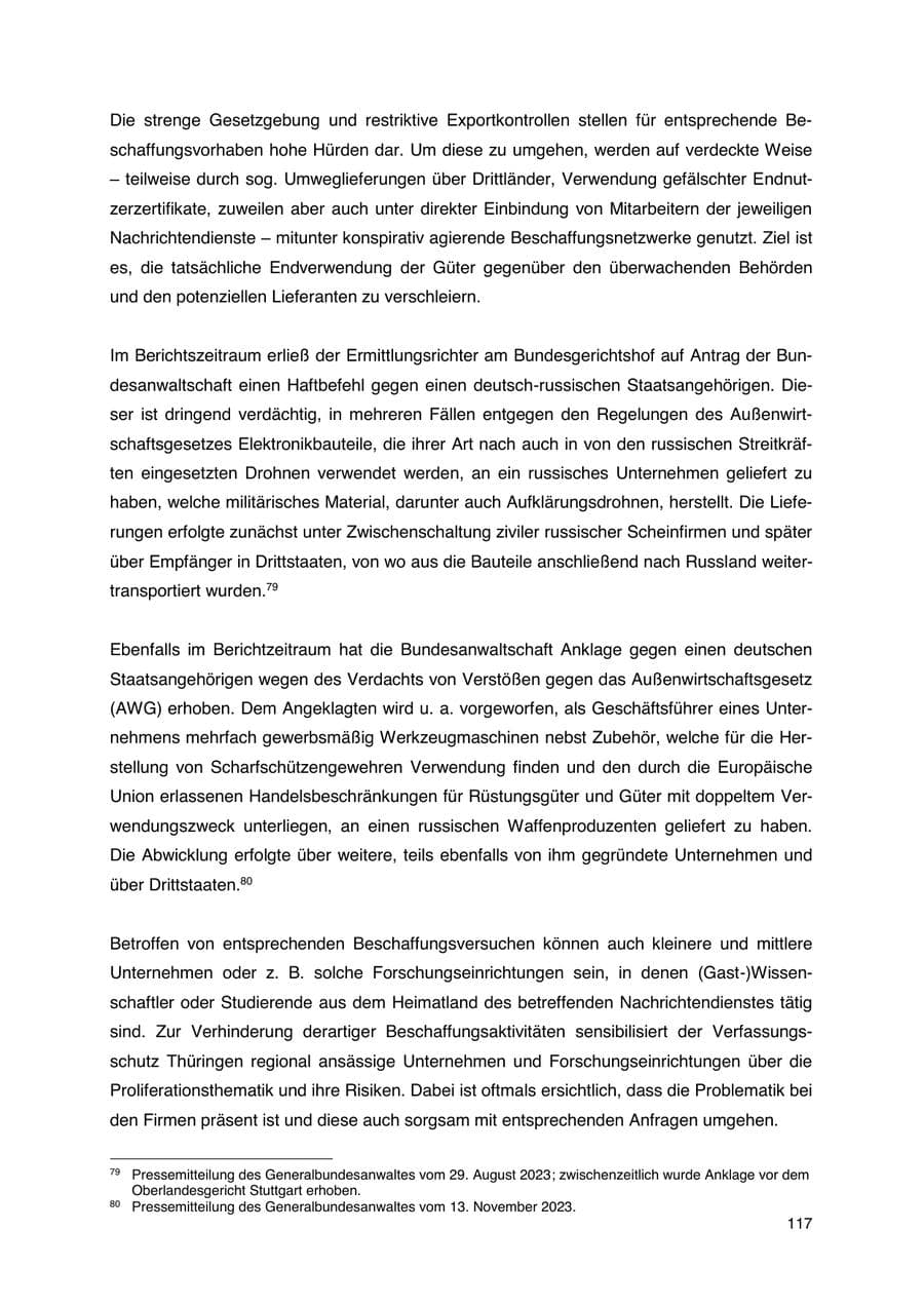 Seite 118 des Verfassungsschutzbericht 2023 Thüringen