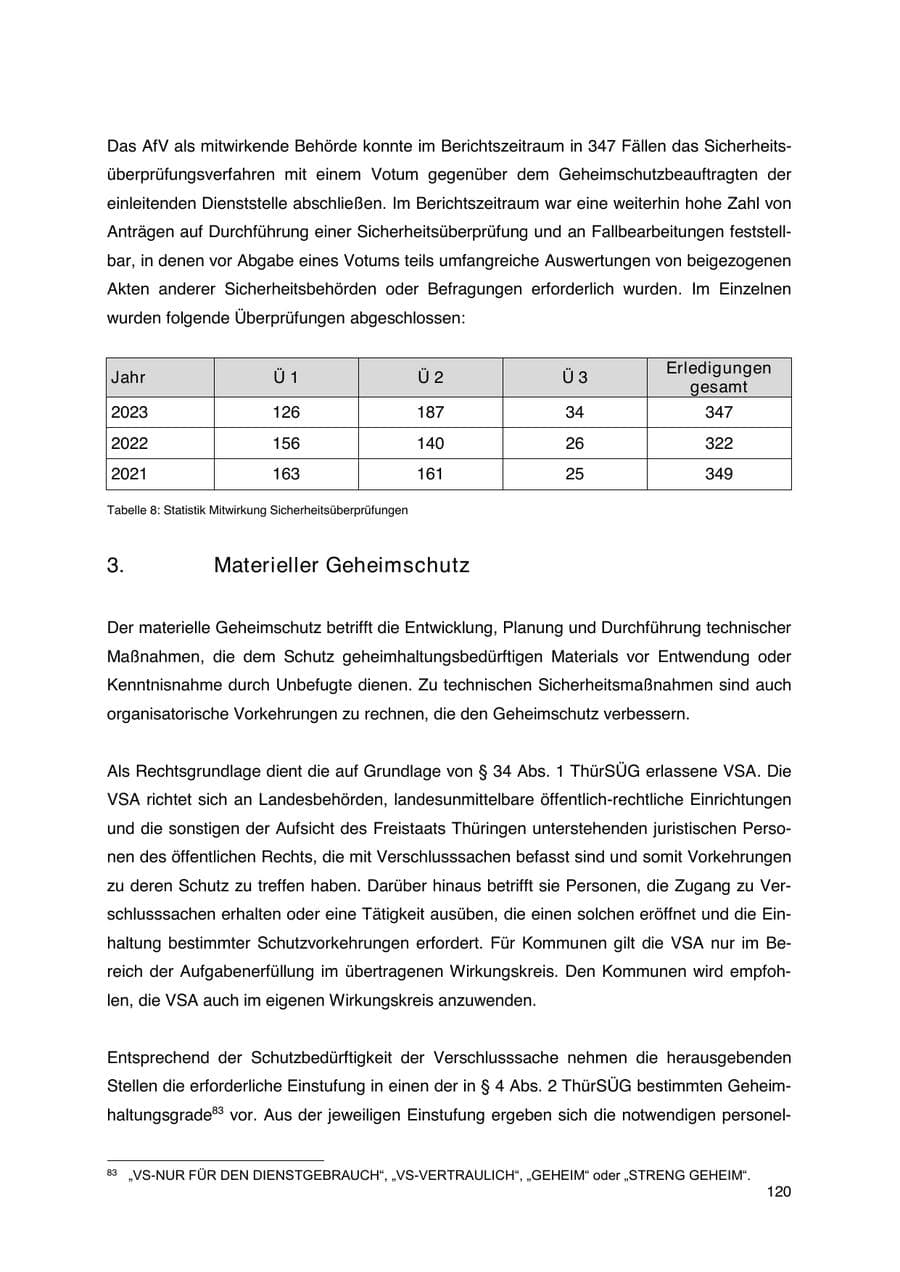 Seite 121 des Verfassungsschutzbericht 2023 Thüringen