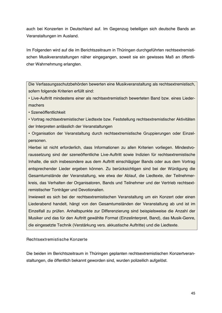Seite 46 des Verfassungsschutzbericht 2023 Thüringen