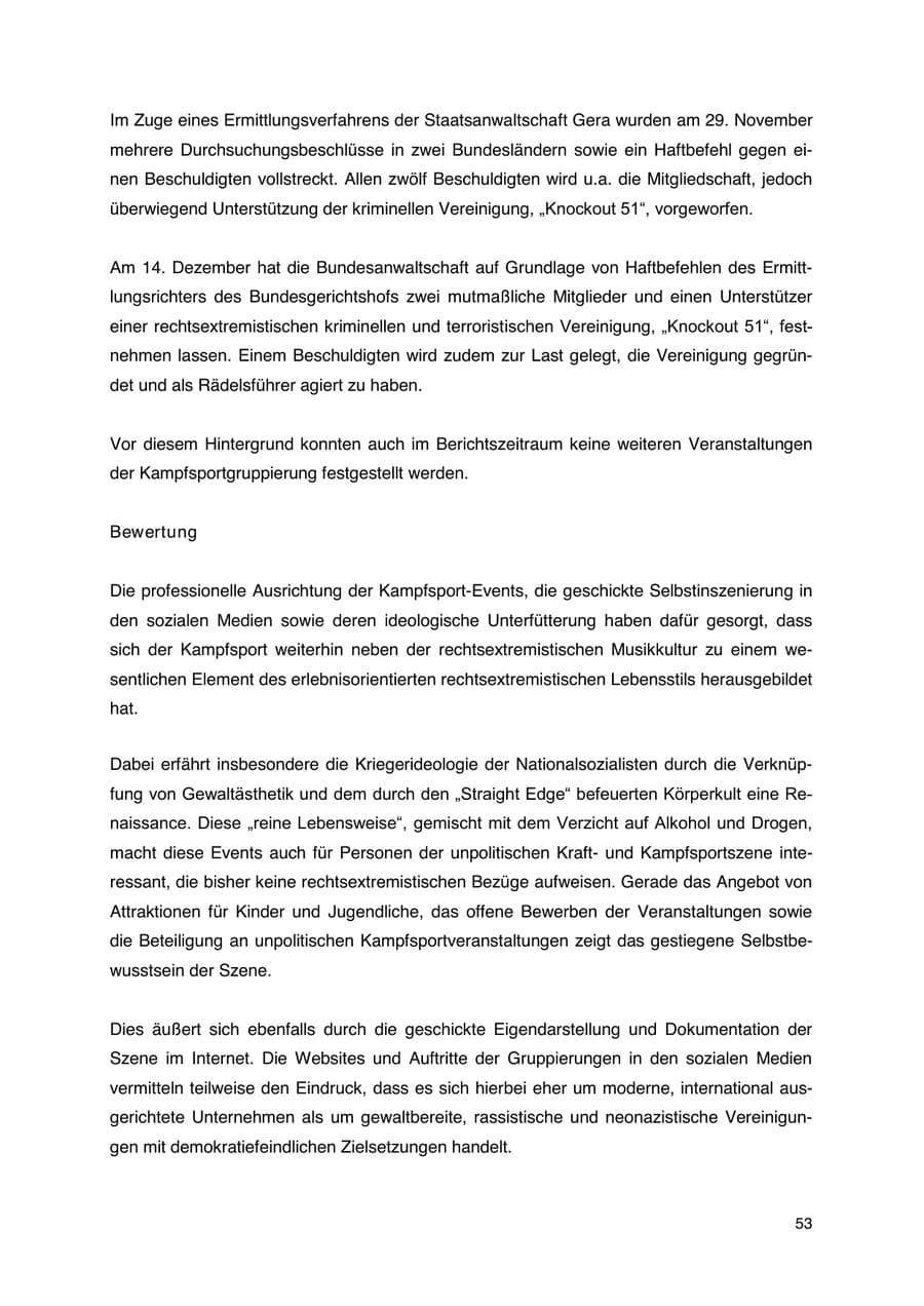 Seite 54 des Verfassungsschutzbericht 2023 Thüringen
