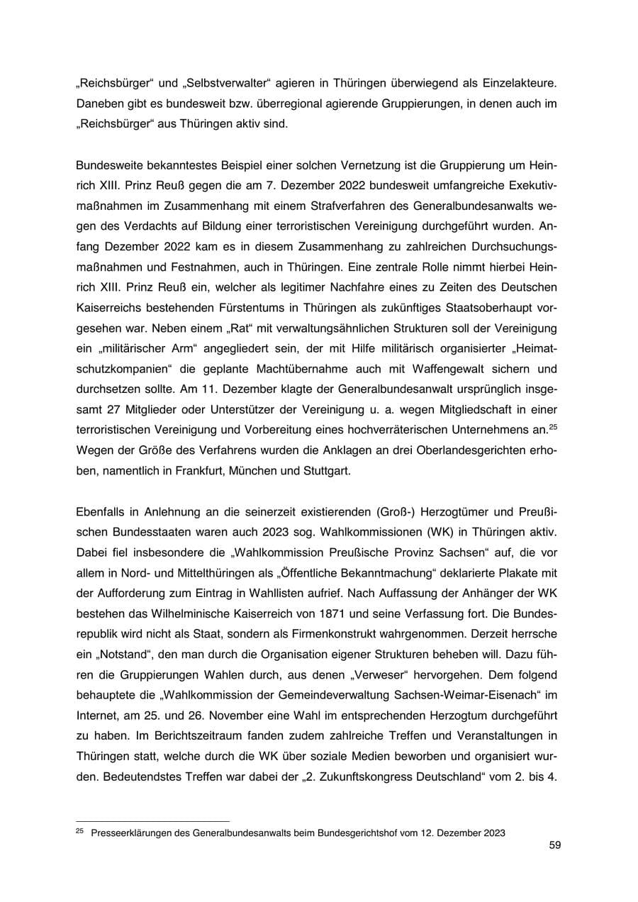 Seite 60 des Verfassungsschutzbericht 2023 Thüringen