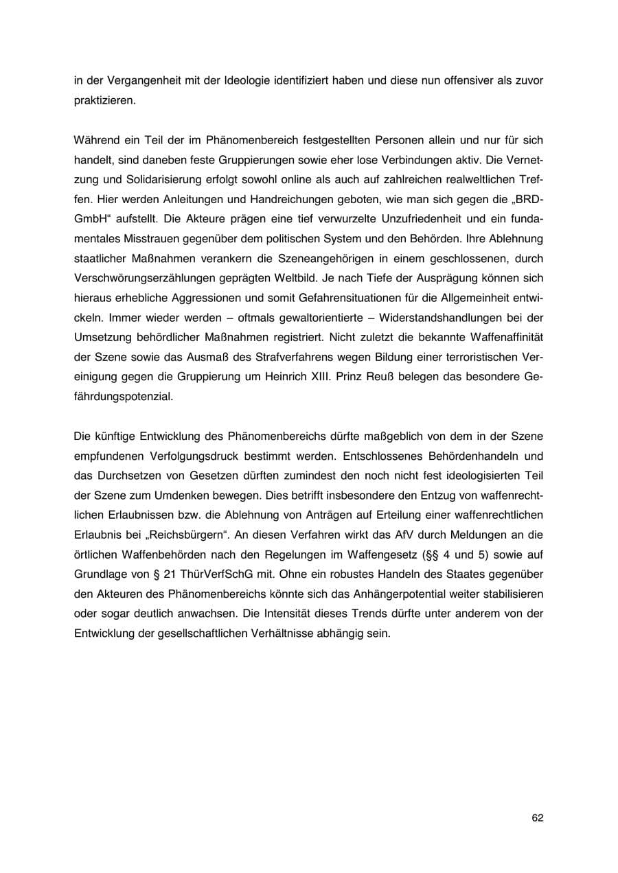 Seite 63 des Verfassungsschutzbericht 2023 Thüringen