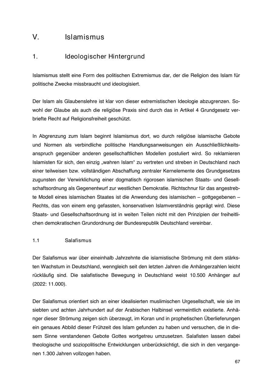 Seite 68 des Verfassungsschutzbericht 2023 Thüringen