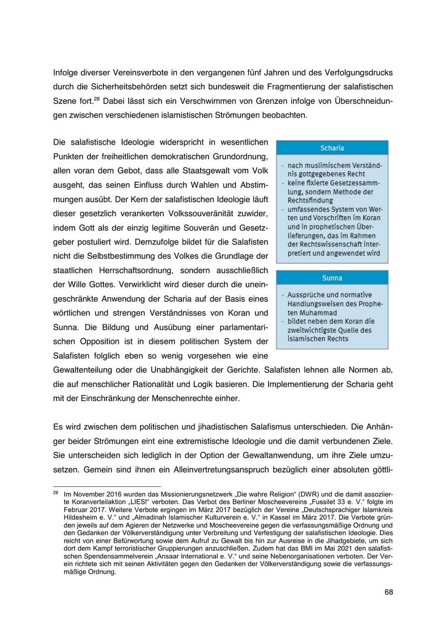 Seite 69 des Verfassungsschutzbericht 2023 Thüringen