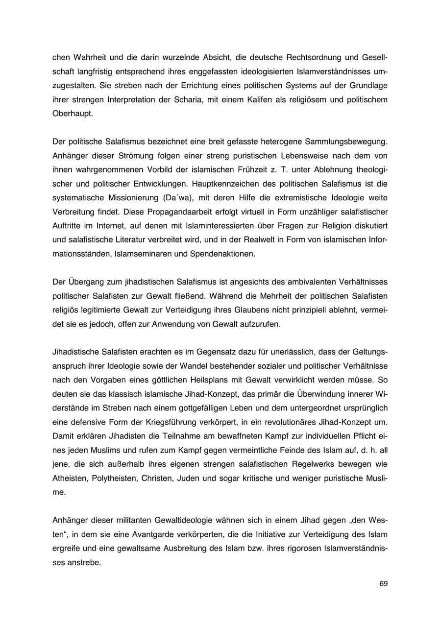 Seite 70 des Verfassungsschutzbericht 2023 Thüringen