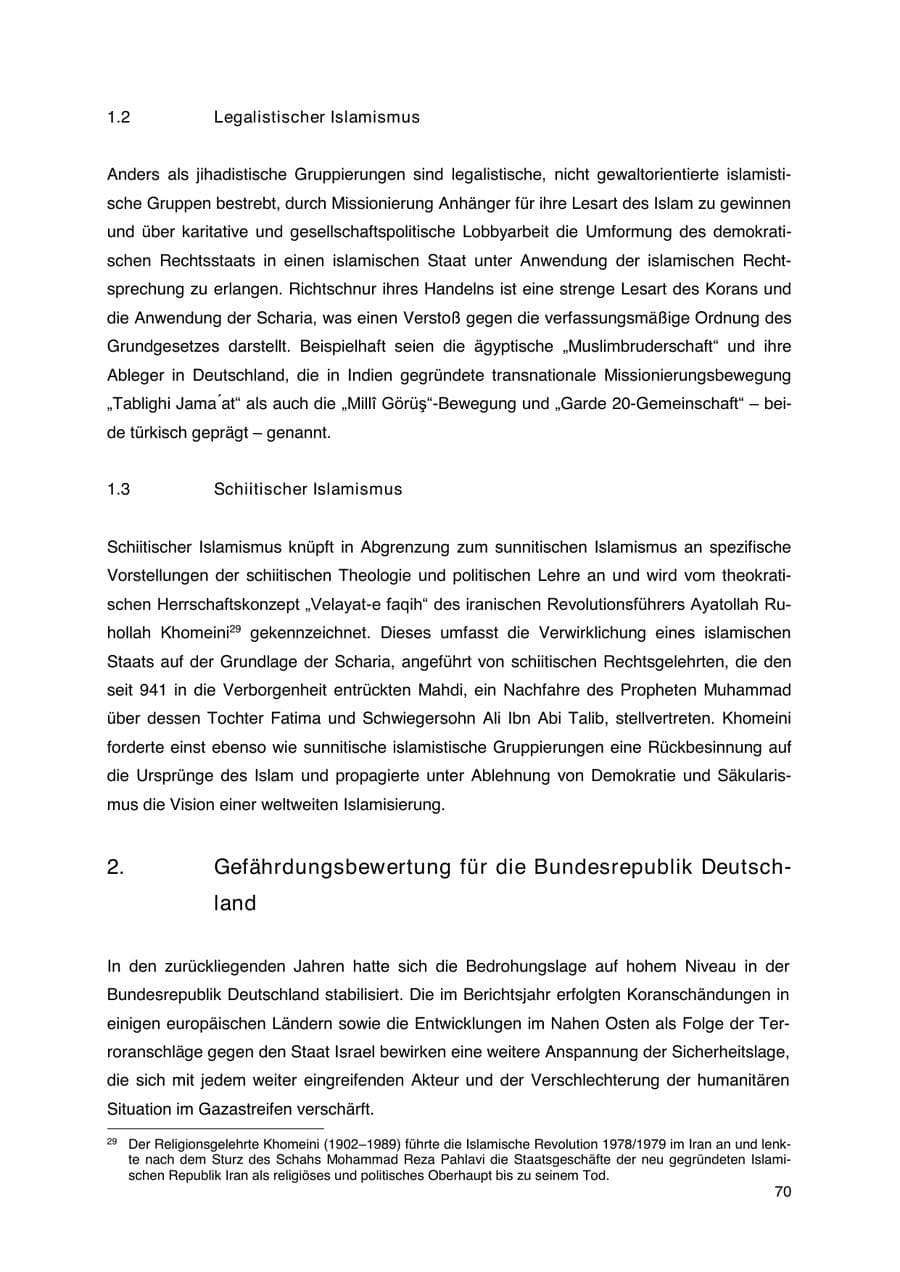 Seite 71 des Verfassungsschutzbericht 2023 Thüringen