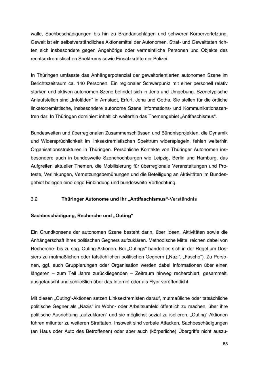Seite 89 des Verfassungsschutzbericht 2023 Thüringen