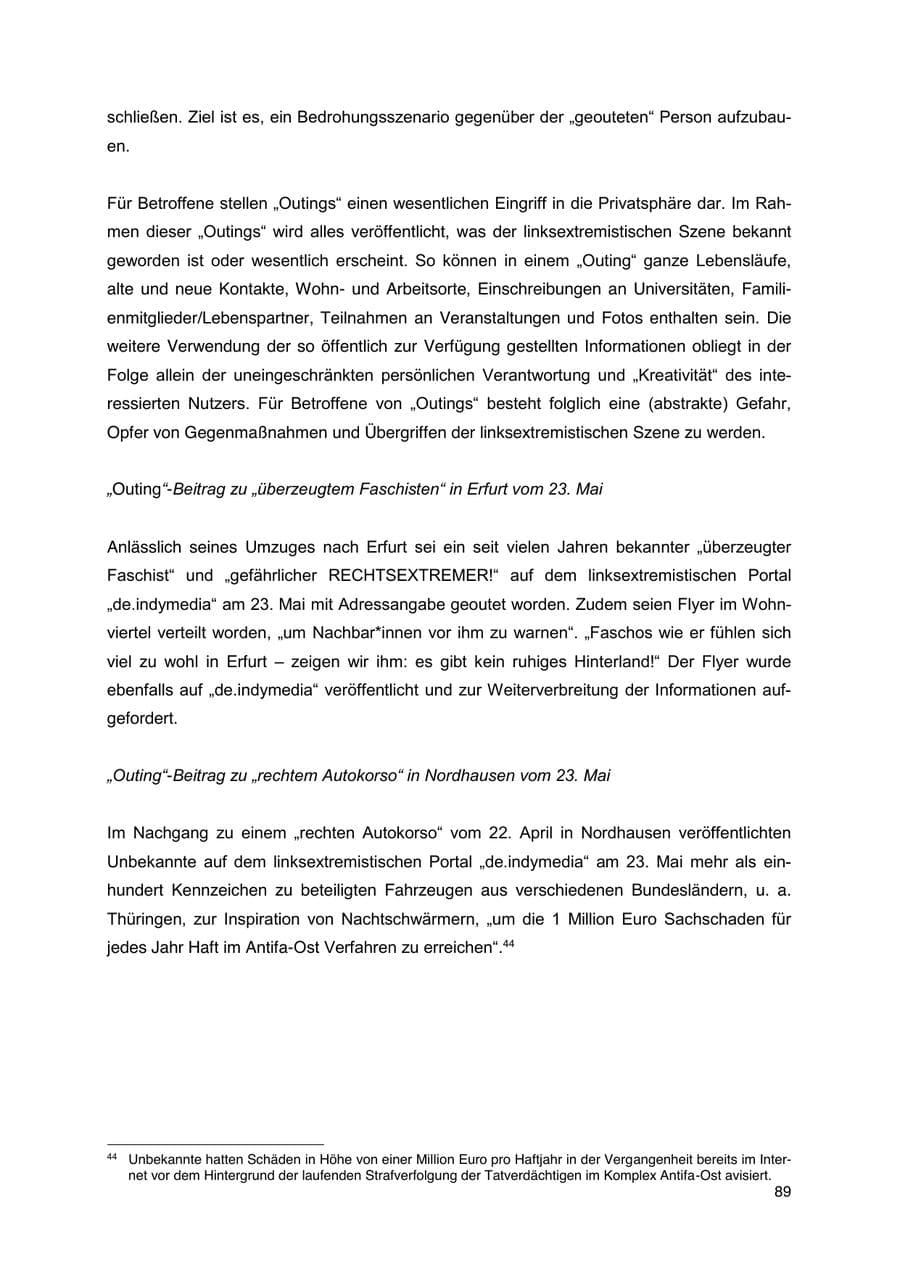 Seite 90 des Verfassungsschutzbericht 2023 Thüringen