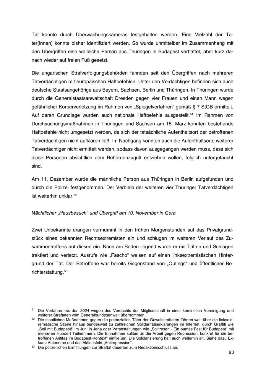 Seite 94 des Verfassungsschutzbericht 2023 Thüringen
