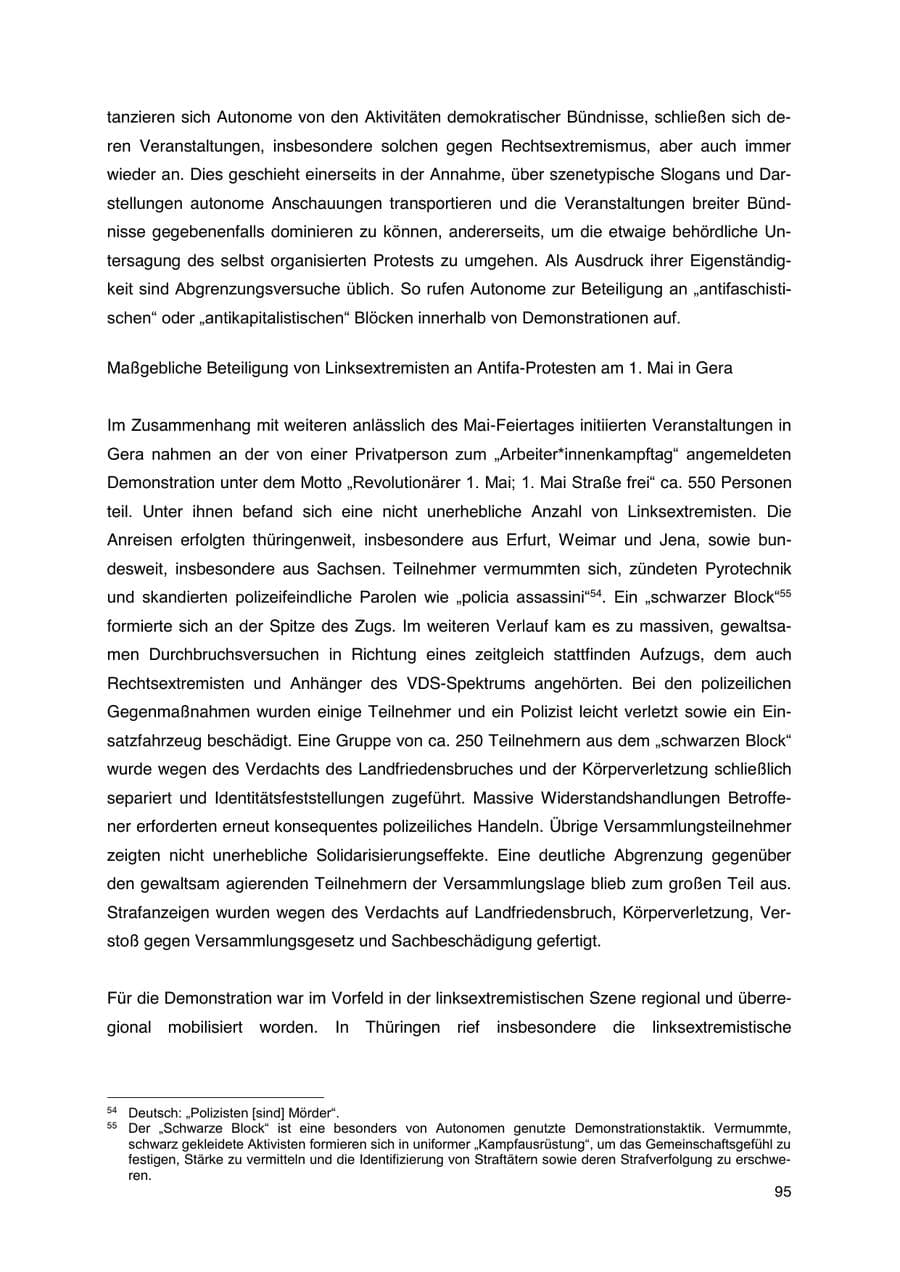 Seite 96 des Verfassungsschutzbericht 2023 Thüringen