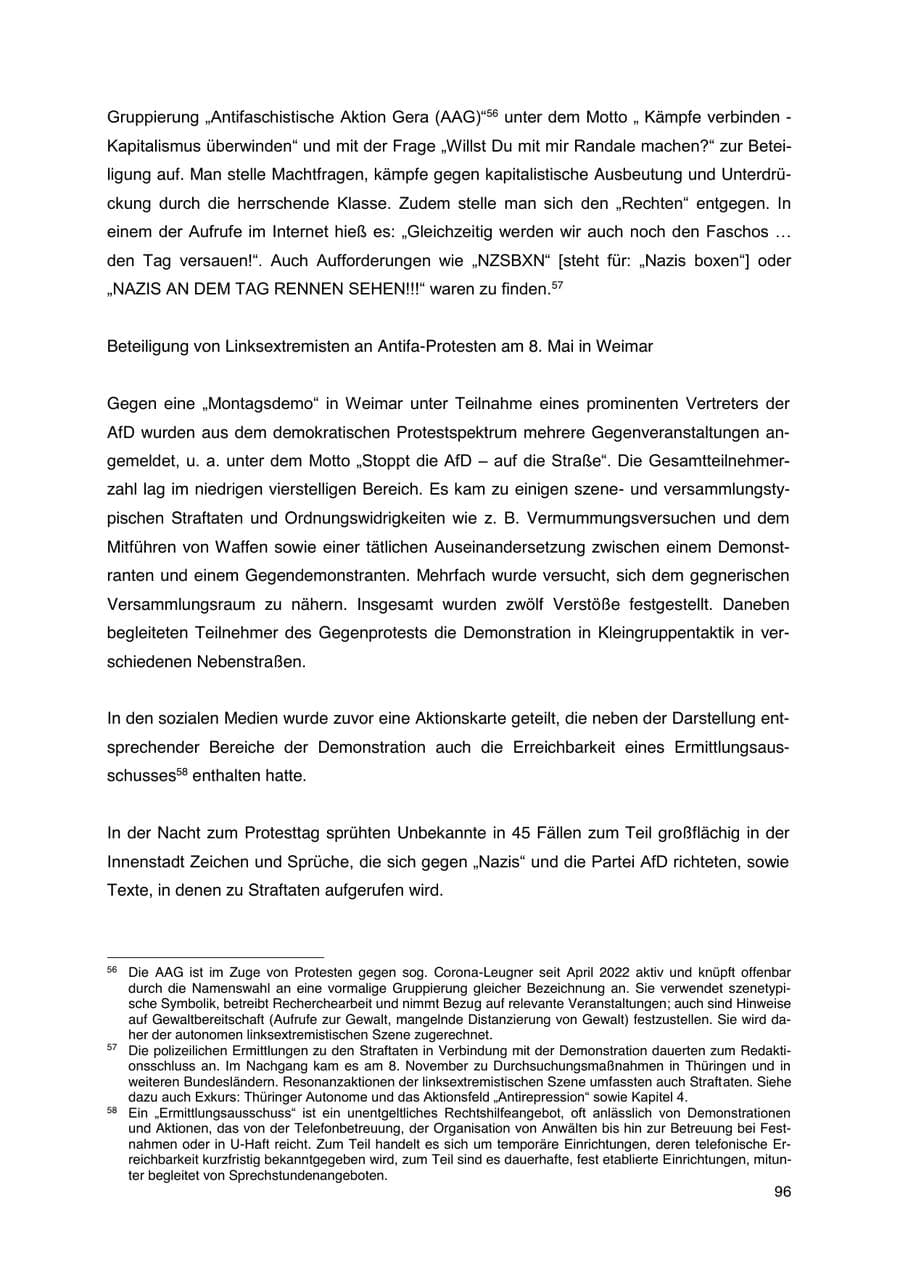 Seite 97 des Verfassungsschutzbericht 2023 Thüringen