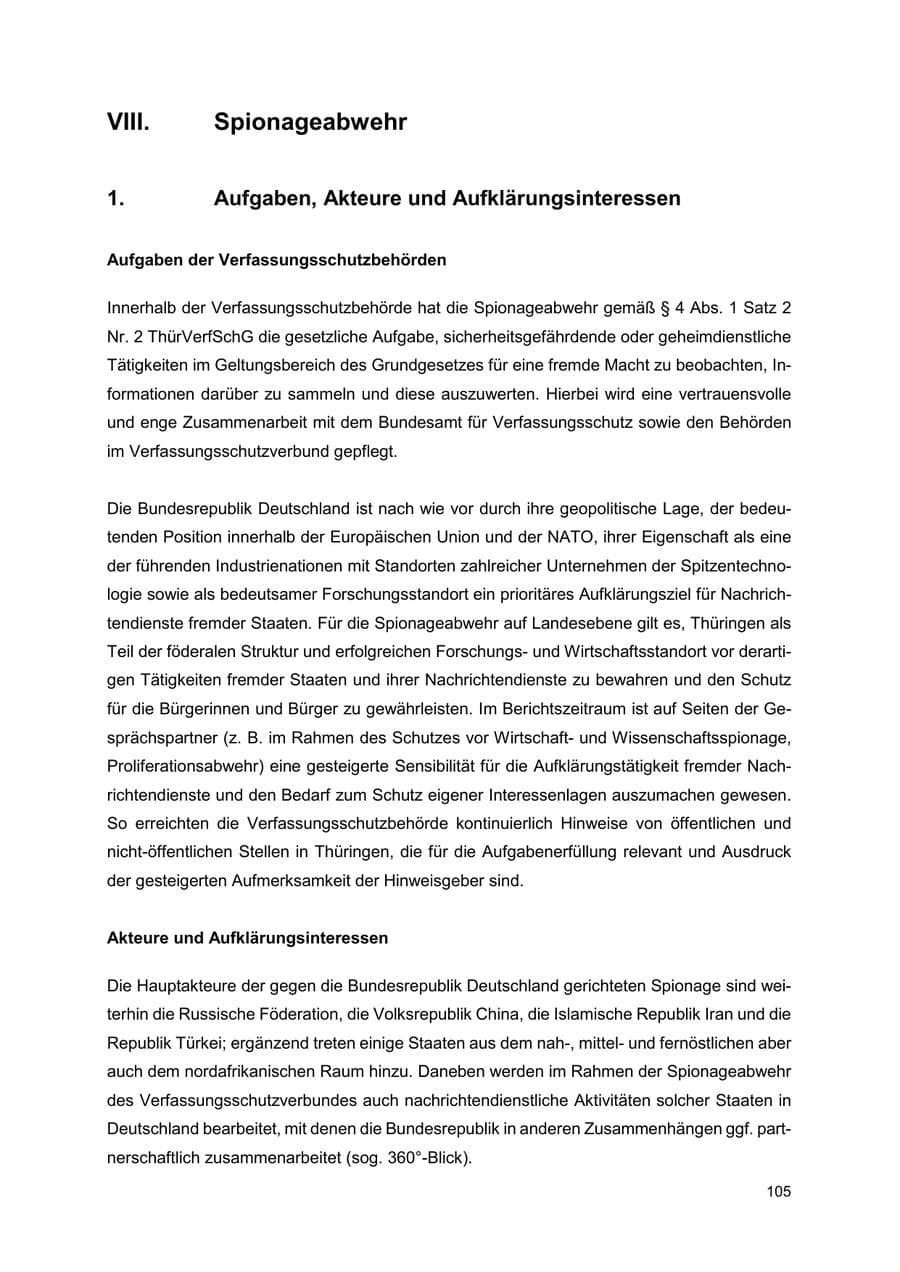 Seite 106 des Verfassungsschutzbericht 2024 Thüringen