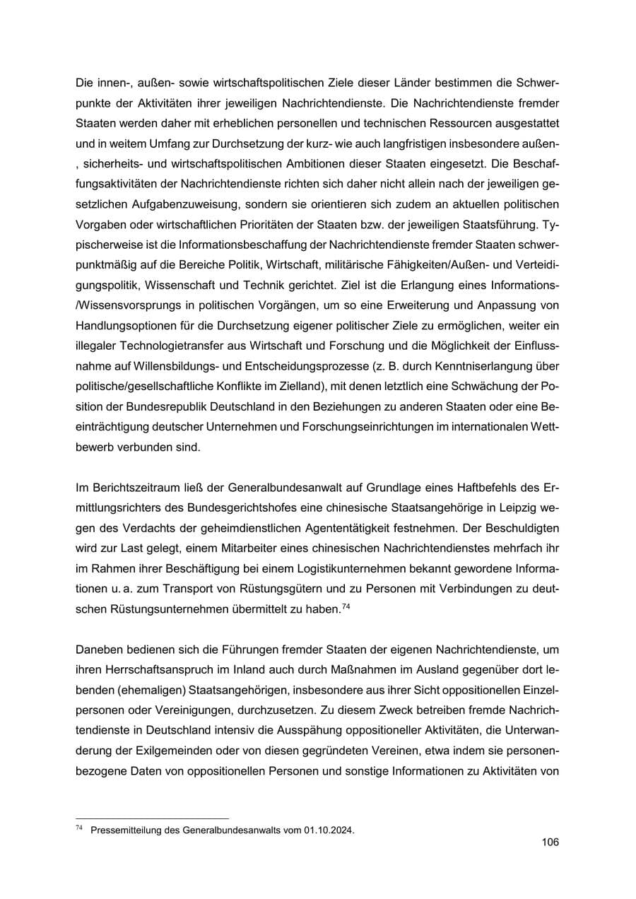 Seite 107 des Verfassungsschutzbericht 2024 Thüringen