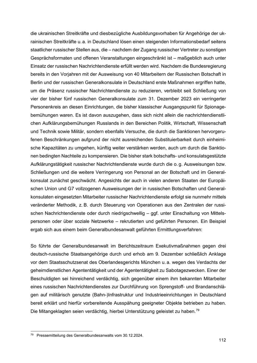 Seite 113 des Verfassungsschutzbericht 2024 Thüringen