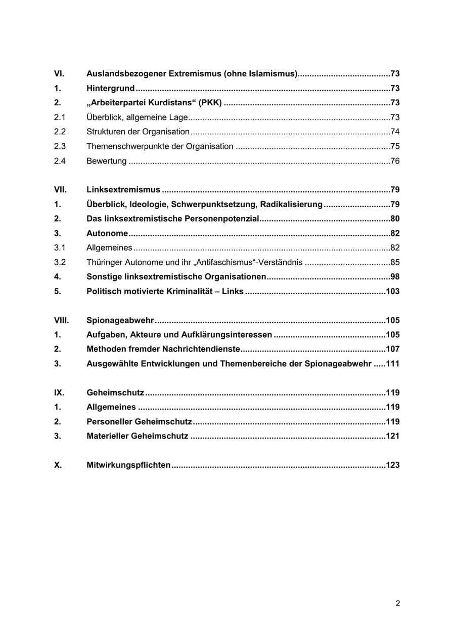 Seite 3 des Verfassungsschutzbericht 2024 Thüringen