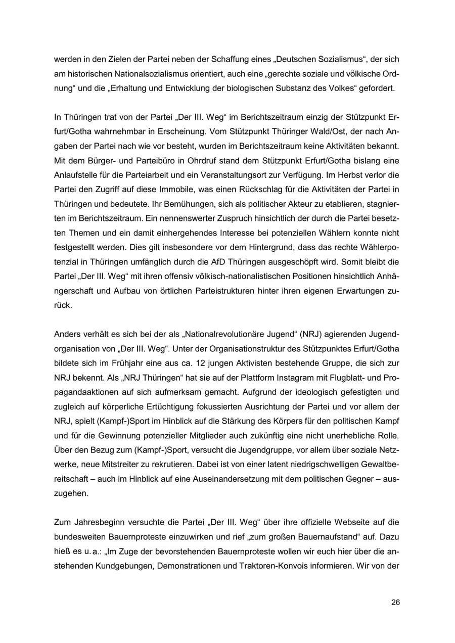 Seite 27 des Verfassungsschutzbericht 2024 Thüringen
