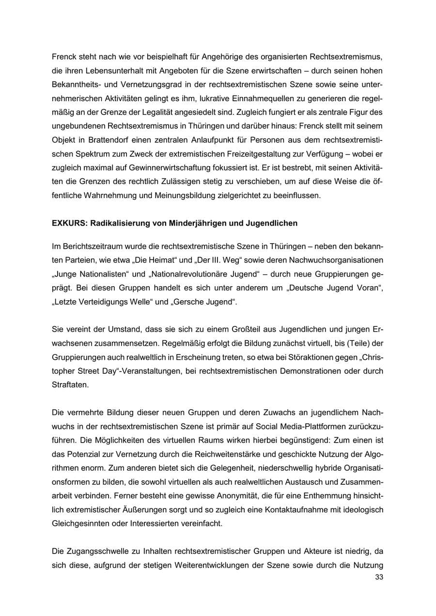 Seite 34 des Verfassungsschutzbericht 2024 Thüringen