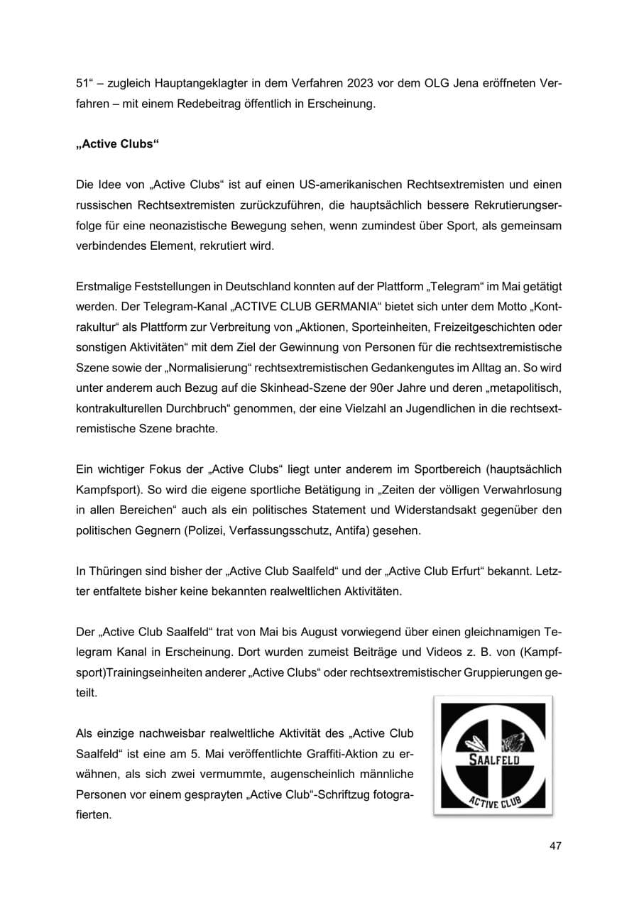 Seite 48 des Verfassungsschutzbericht 2024 Thüringen