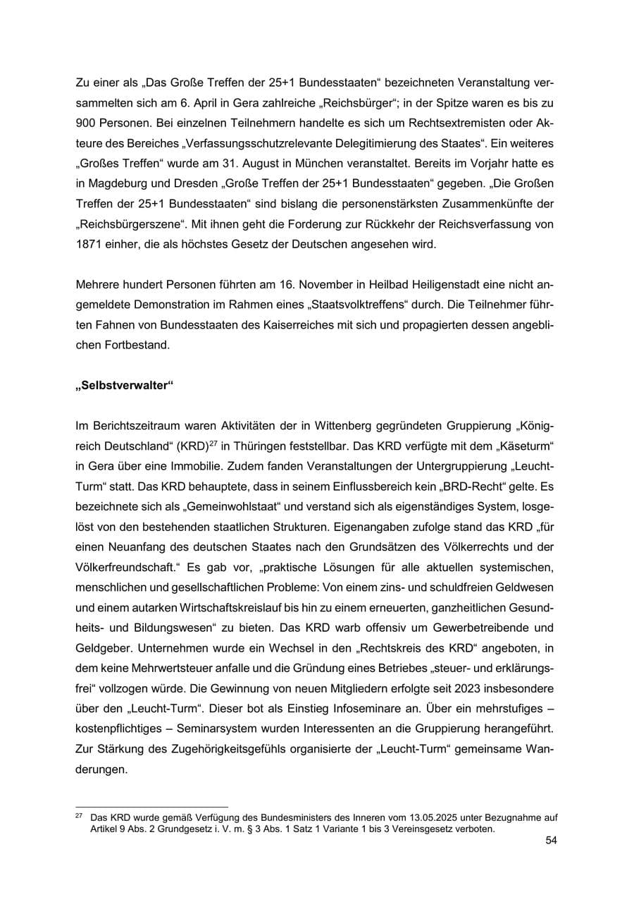 Seite 55 des Verfassungsschutzbericht 2024 Thüringen