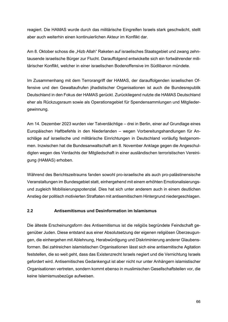Seite 67 des Verfassungsschutzbericht 2024 Thüringen
