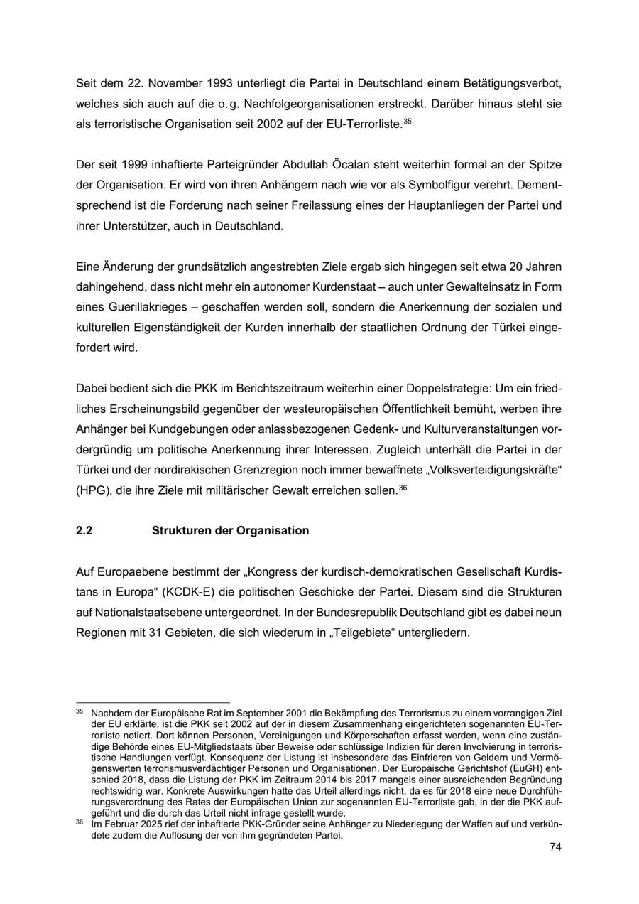 Seite 75 des Verfassungsschutzbericht 2024 Thüringen