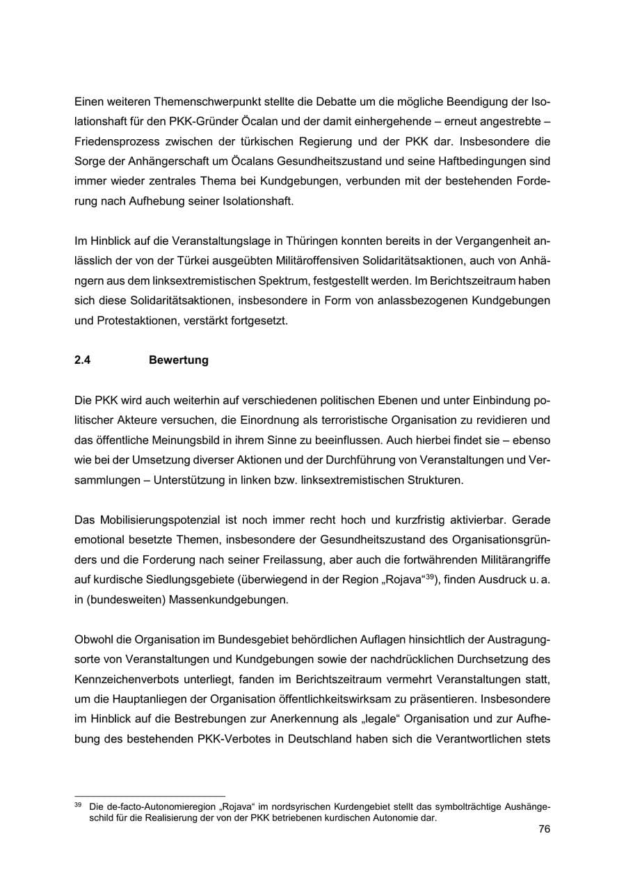 Seite 77 des Verfassungsschutzbericht 2024 Thüringen
