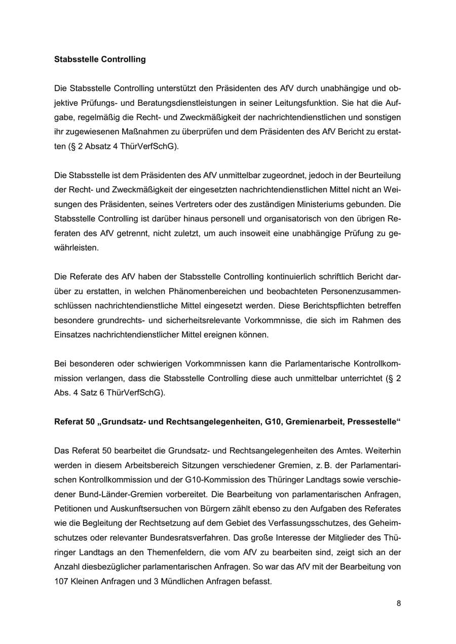 Seite 9 des Verfassungsschutzbericht 2024 Thüringen