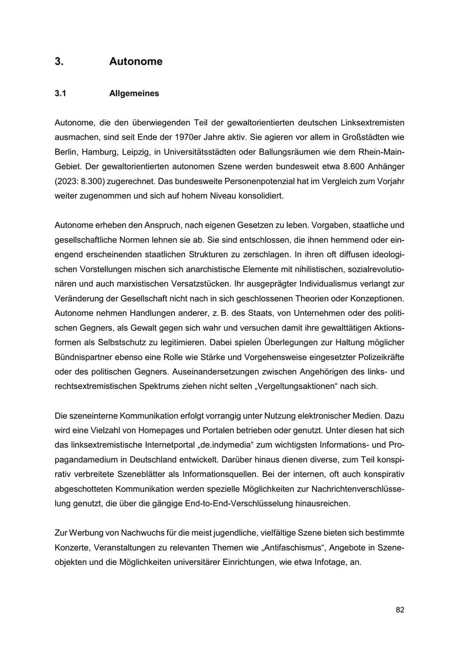 Seite 83 des Verfassungsschutzbericht 2024 Thüringen