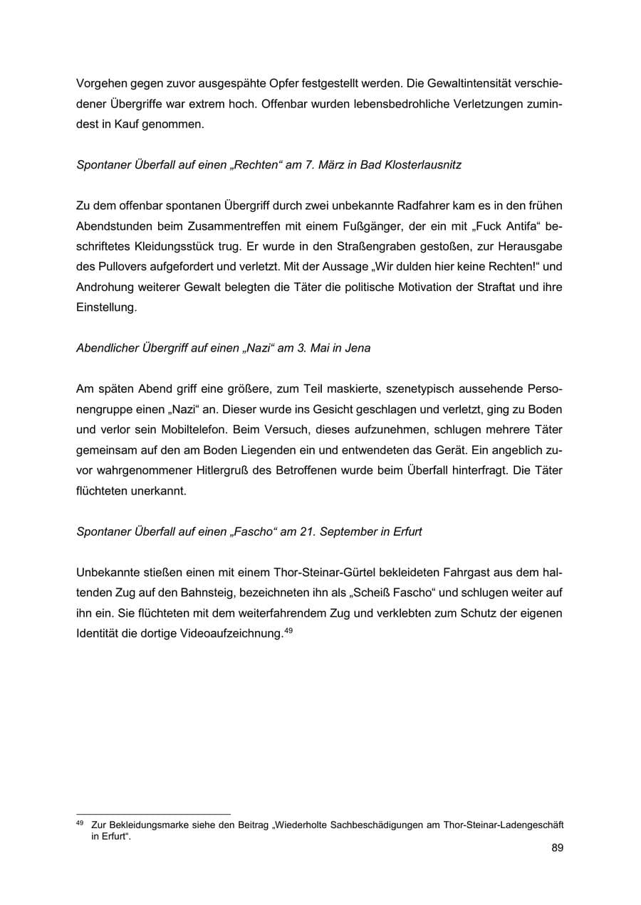 Seite 90 des Verfassungsschutzbericht 2024 Thüringen