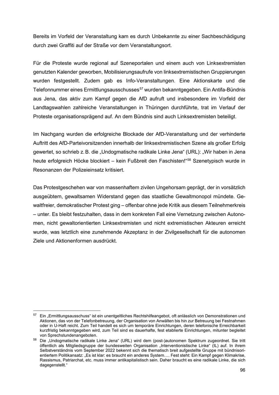 Seite 97 des Verfassungsschutzbericht 2024 Thüringen