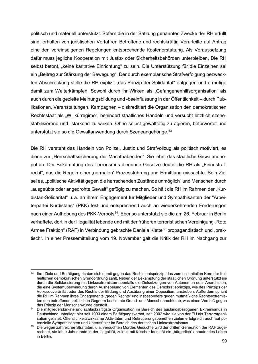 Seite 100 des Verfassungsschutzbericht 2024 Thüringen